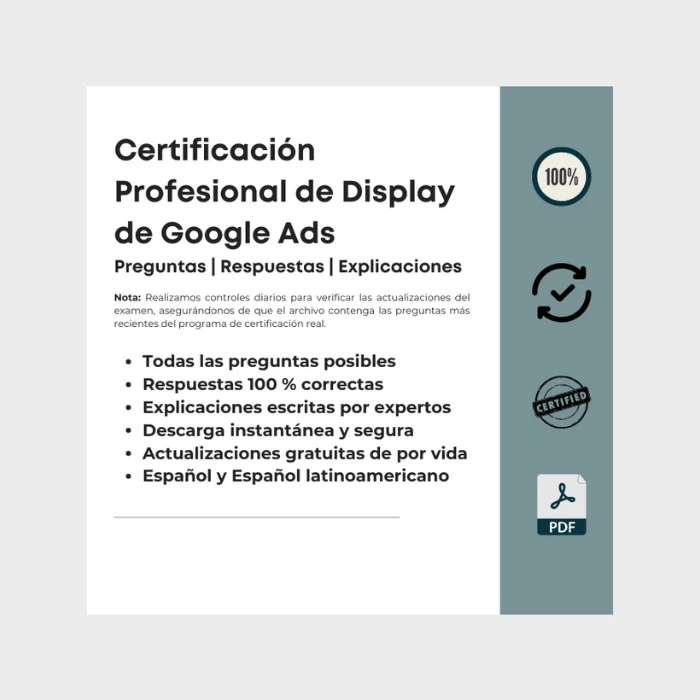 Certificación Profesional de Display de Google Ads